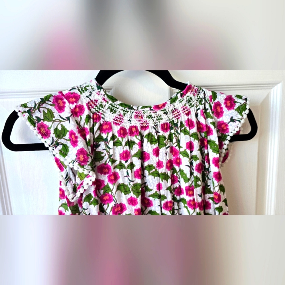 Roller Rabbit Floral Dress Girls Size 12 - Picture 3 of 16